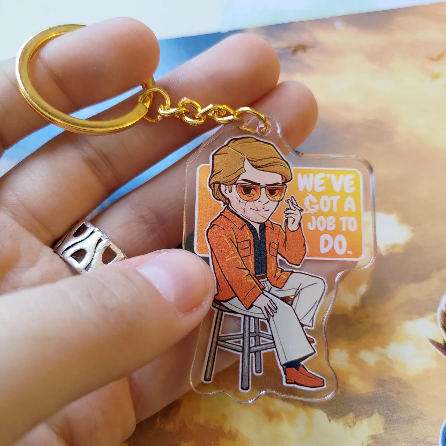 Adler Charm Keychain