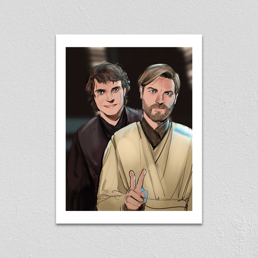 Obi-Wan and Anakin - Art Print