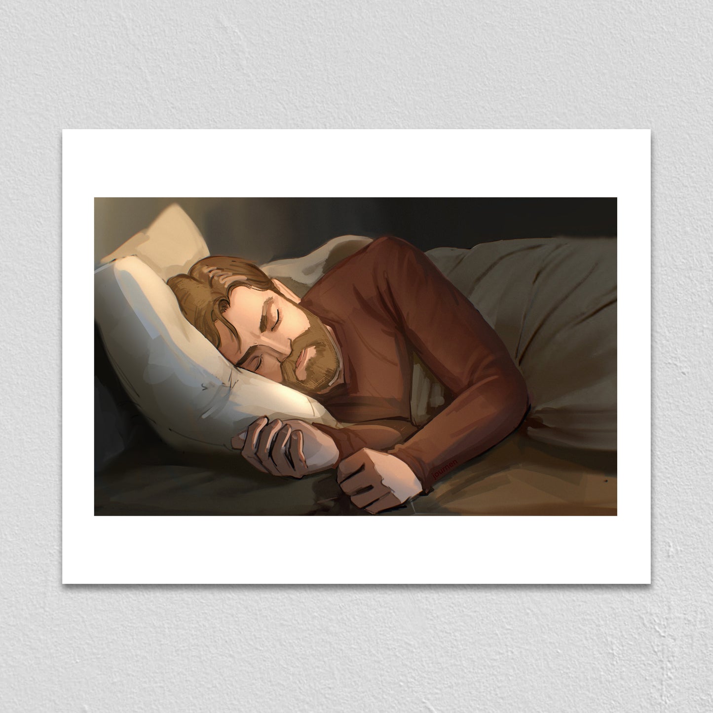 Obi-Wan Sleeping Peacefully - Art Print