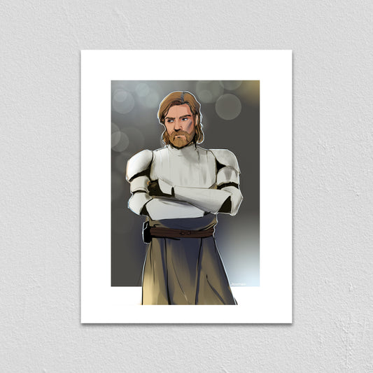 Mullet Clone Wars Obi - Art Print