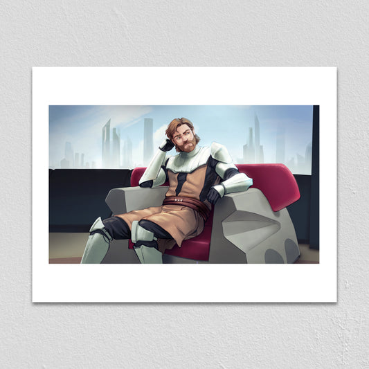 TOTJ Obi Sitting on the Council - Art Print