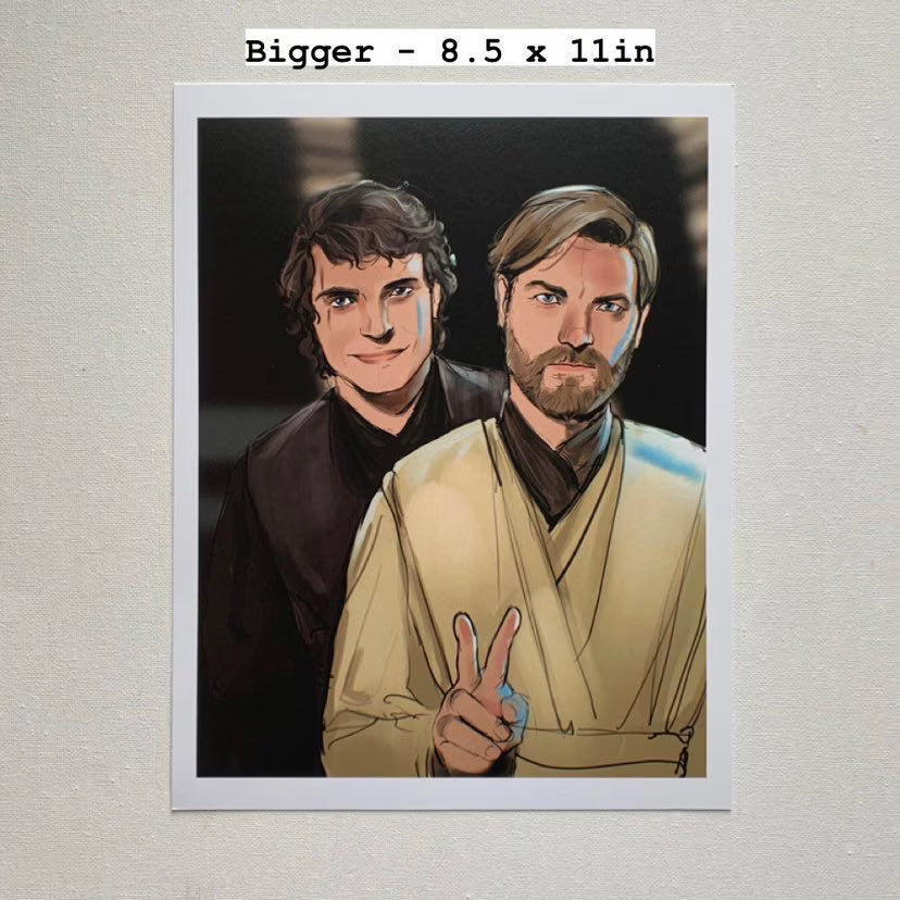 Obi-Wan and Anakin - Art Print