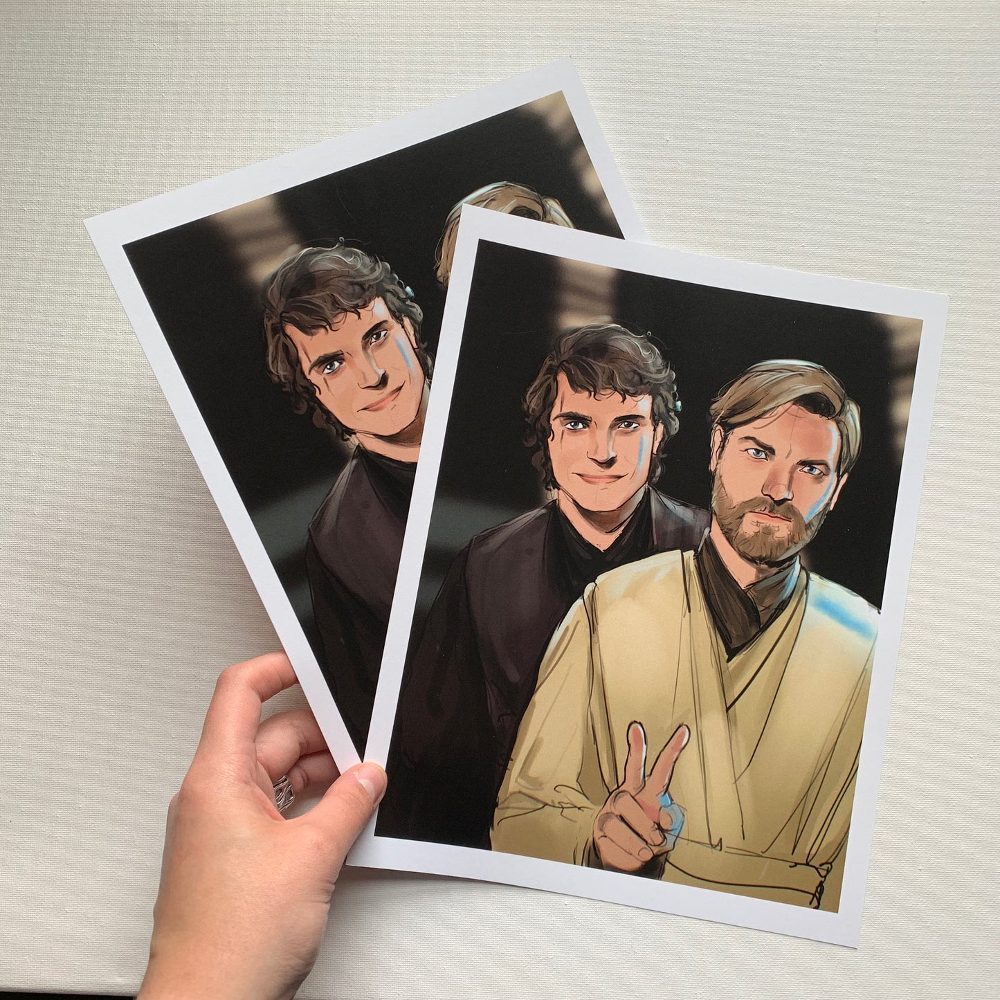 Obi-Wan and Anakin - Art Print