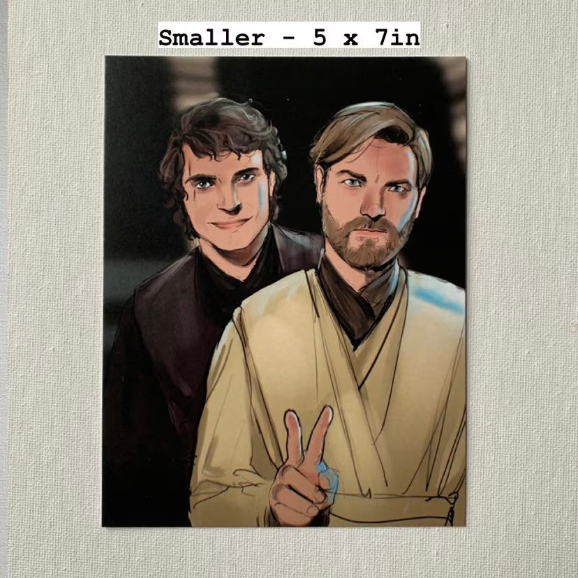 Obi-Wan and Anakin - Art Print