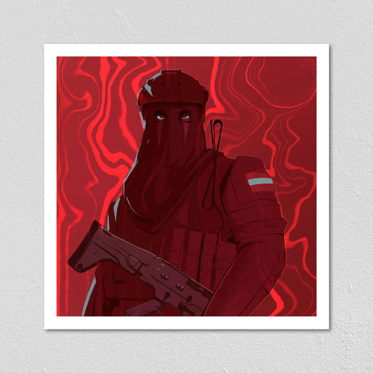 Austrian Military Guy Portrait - Art Print