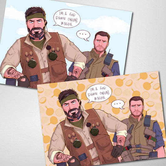 I'm a god damn Onion, Mason! - Art Print