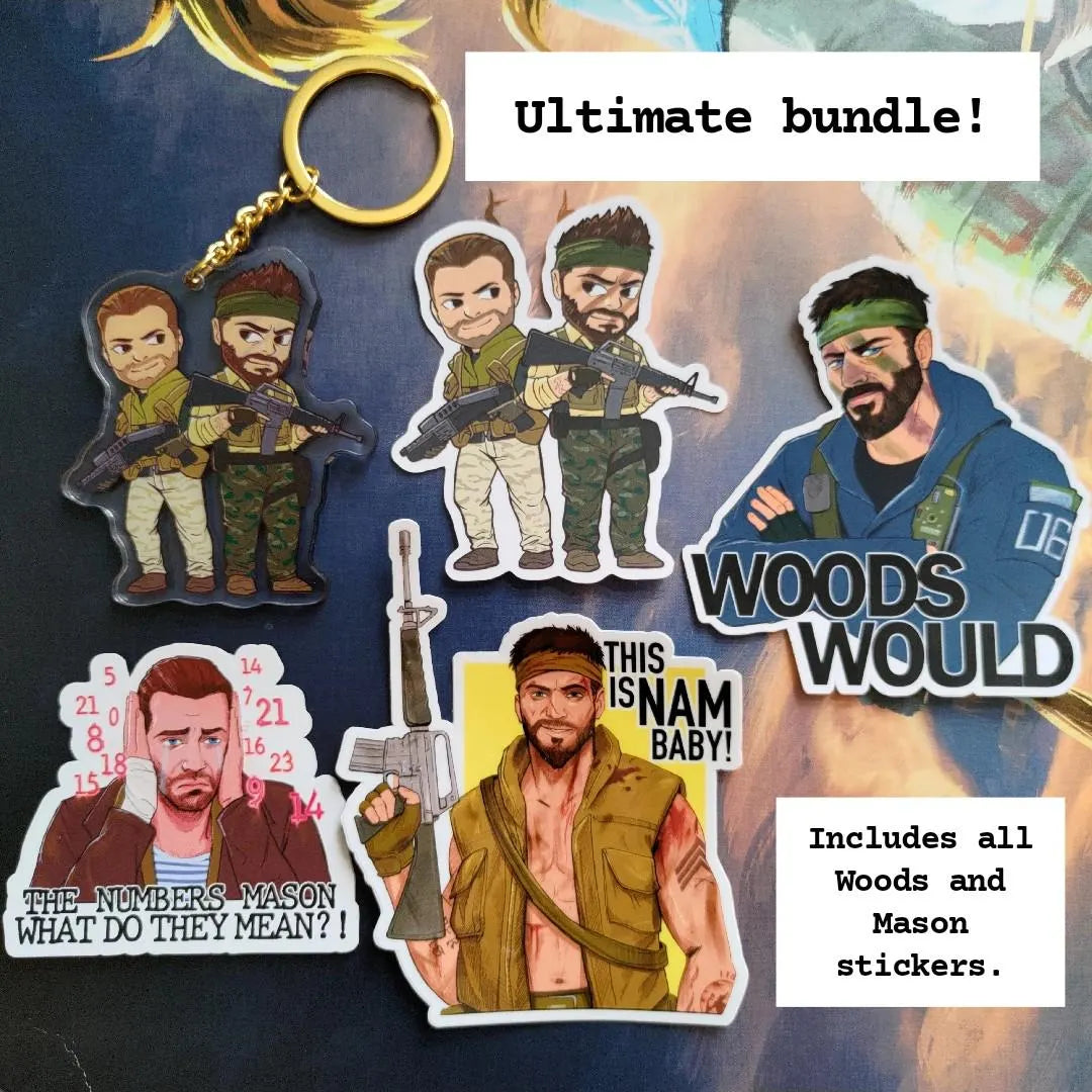 Woods and Mason Acrylic Charm Keychain