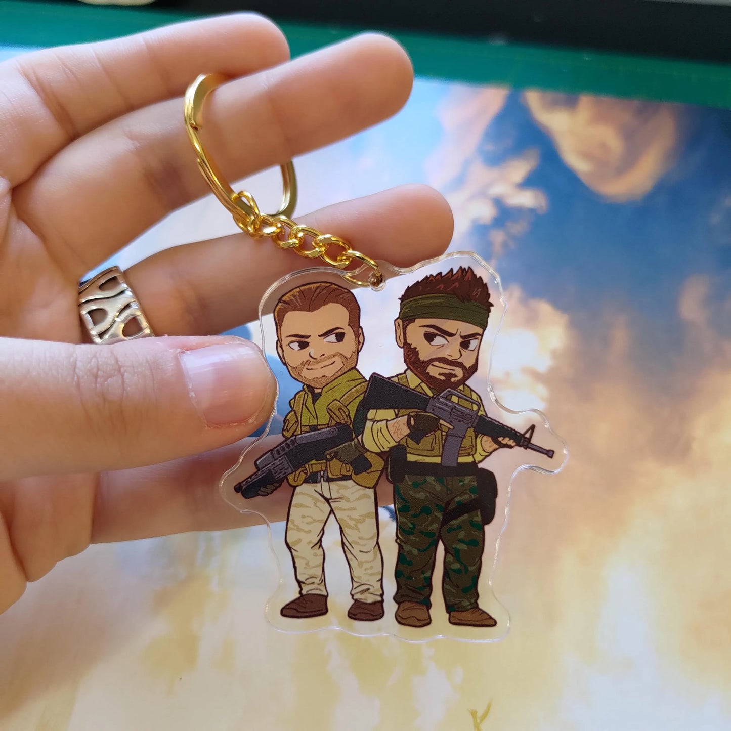 Woods and Mason Acrylic Charm Keychain