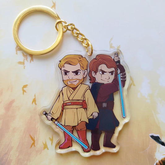 Obi-Wan and Anakin Acrylic Charm Keychain