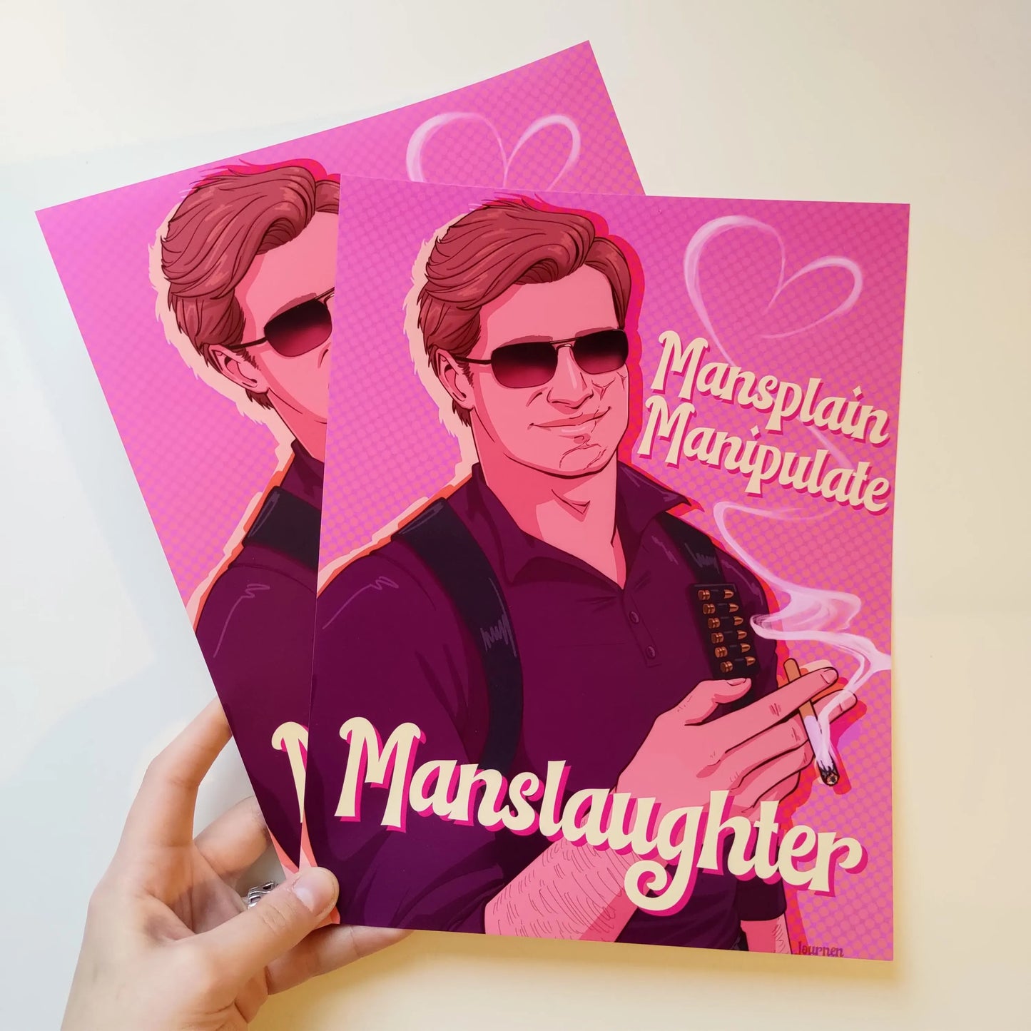 Mansplain, Manipulate, Manslaughter Adler - Art Print
