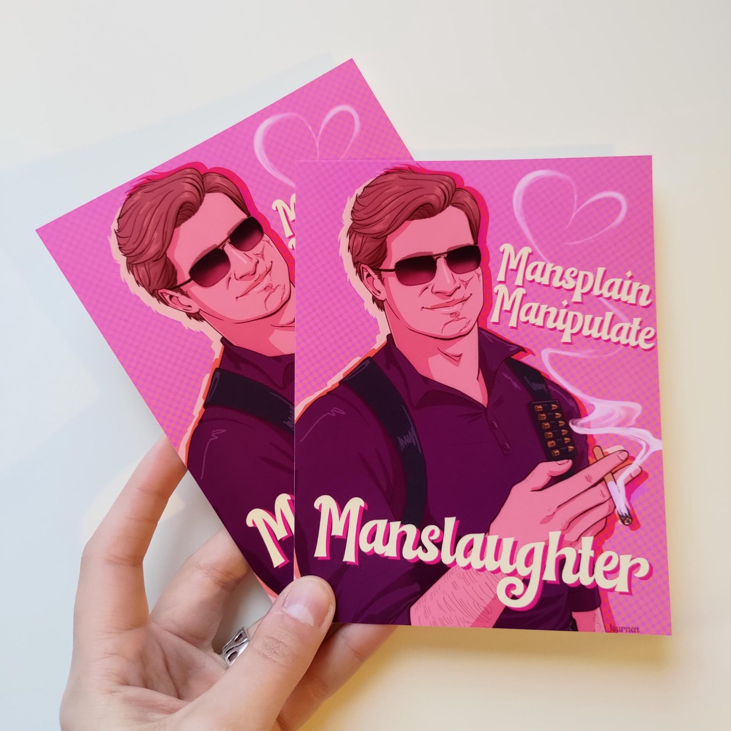 Mansplain, Manipulate, Manslaughter Adler - Art Print