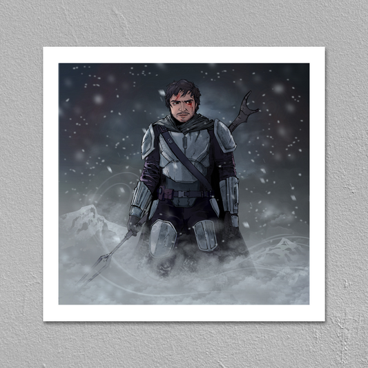 Snowy Mando - Art Print