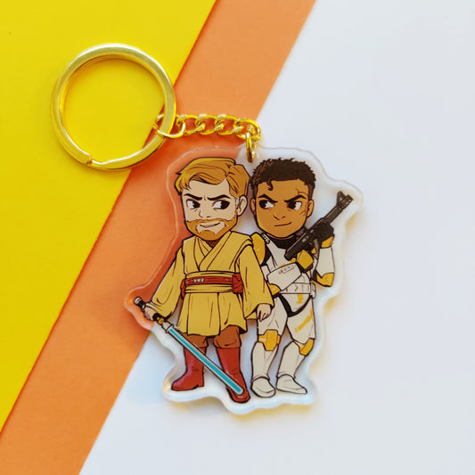Obi-Wan and Cody Acrylic Charm Keychain