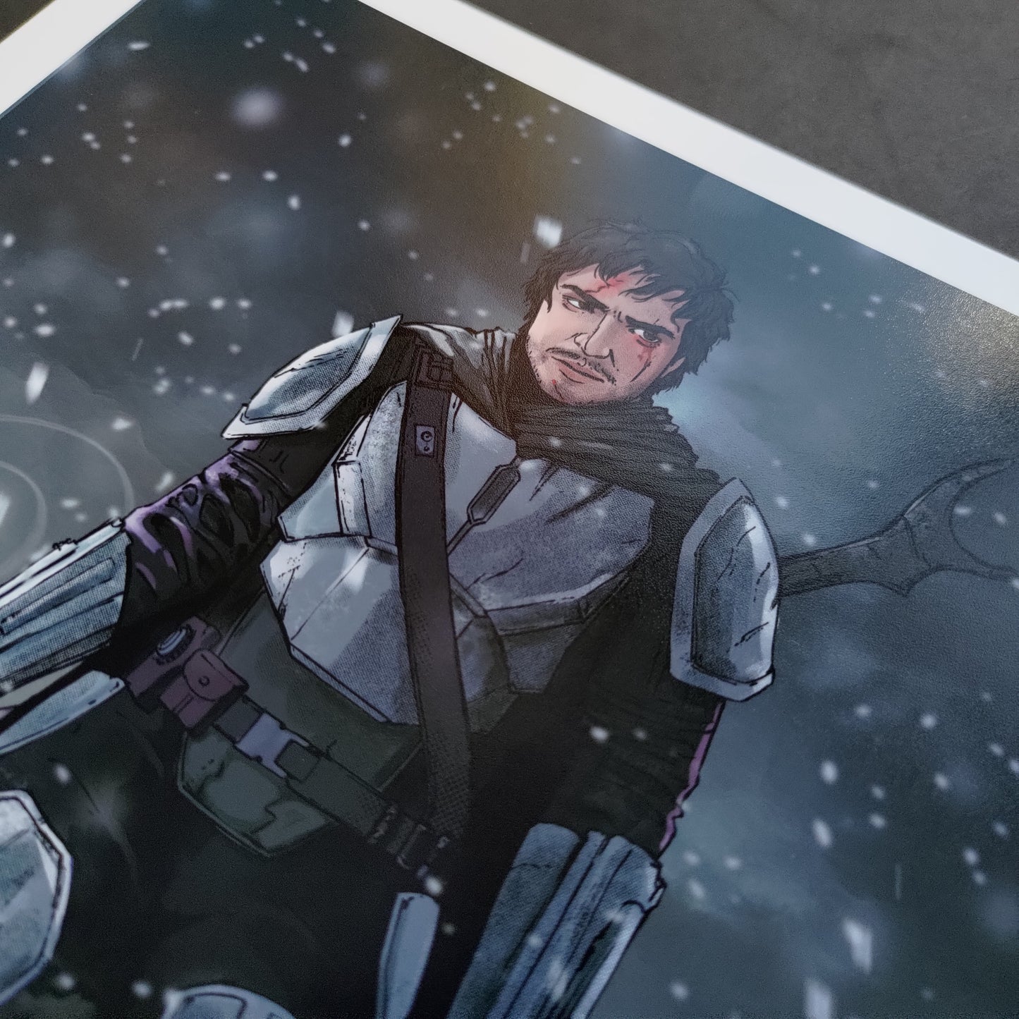Snowy Mando - Art Print