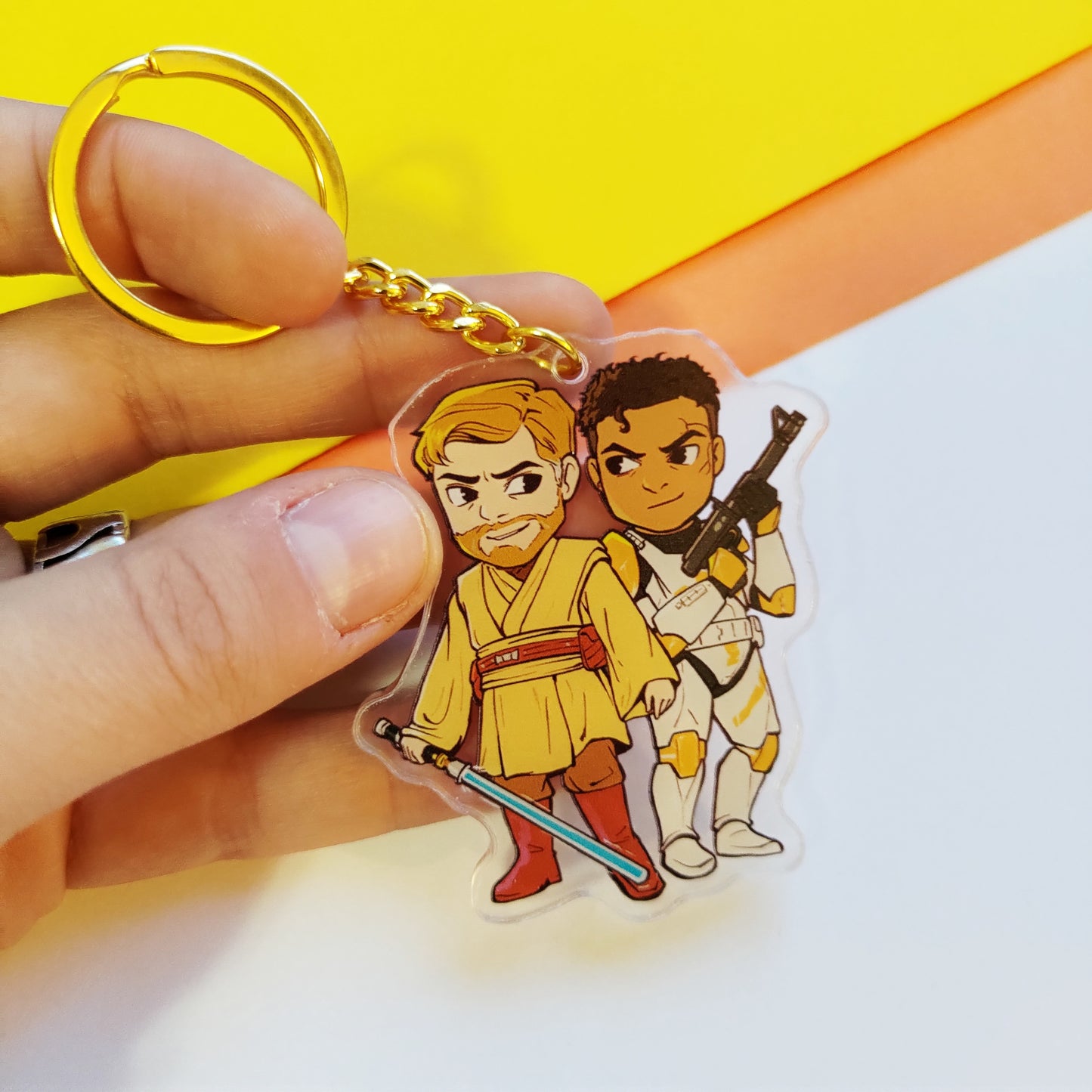 Obi-Wan and Cody Acrylic Charm Keychain