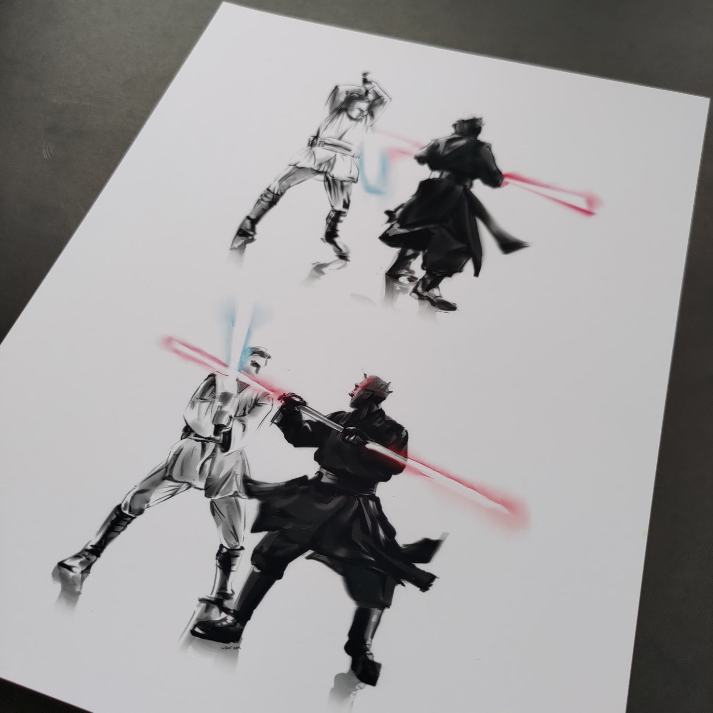 Obi Wan VS Maul - Art Print