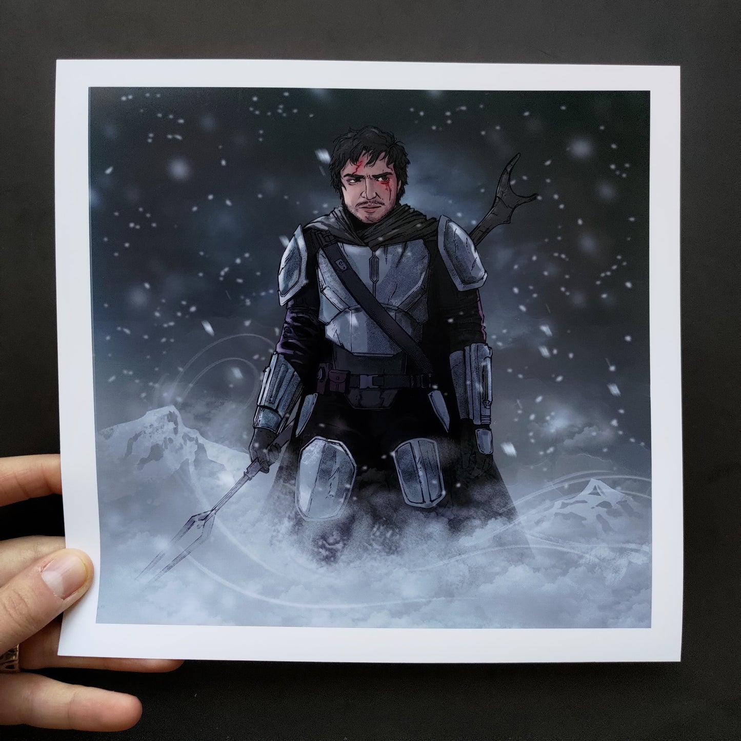 Snowy Mando - Art Print