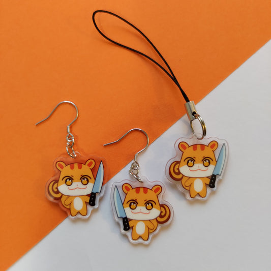 Jjongrami Knife Earrings / Phone Charm!