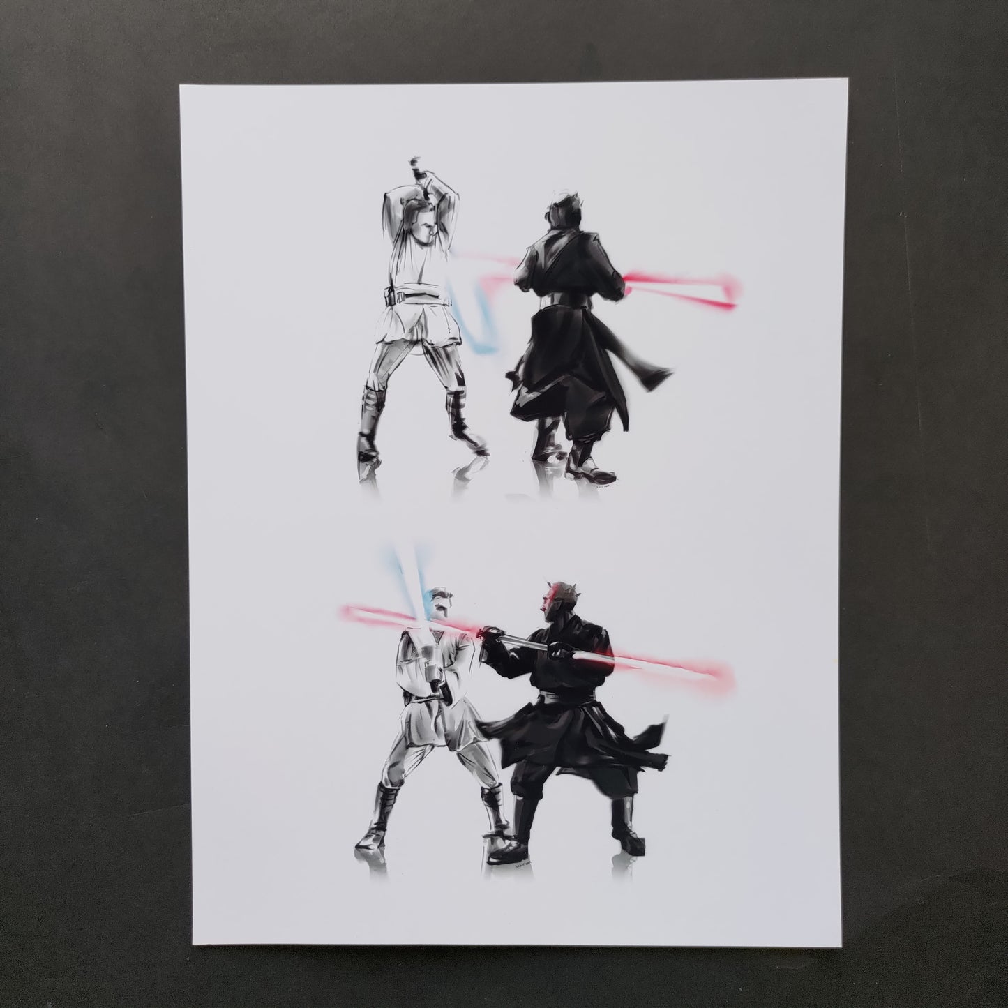 Obi Wan VS Maul - Art Print