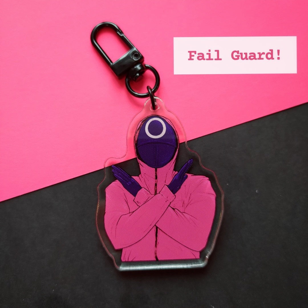 Pink Guard Acrylic Charm Keychains!