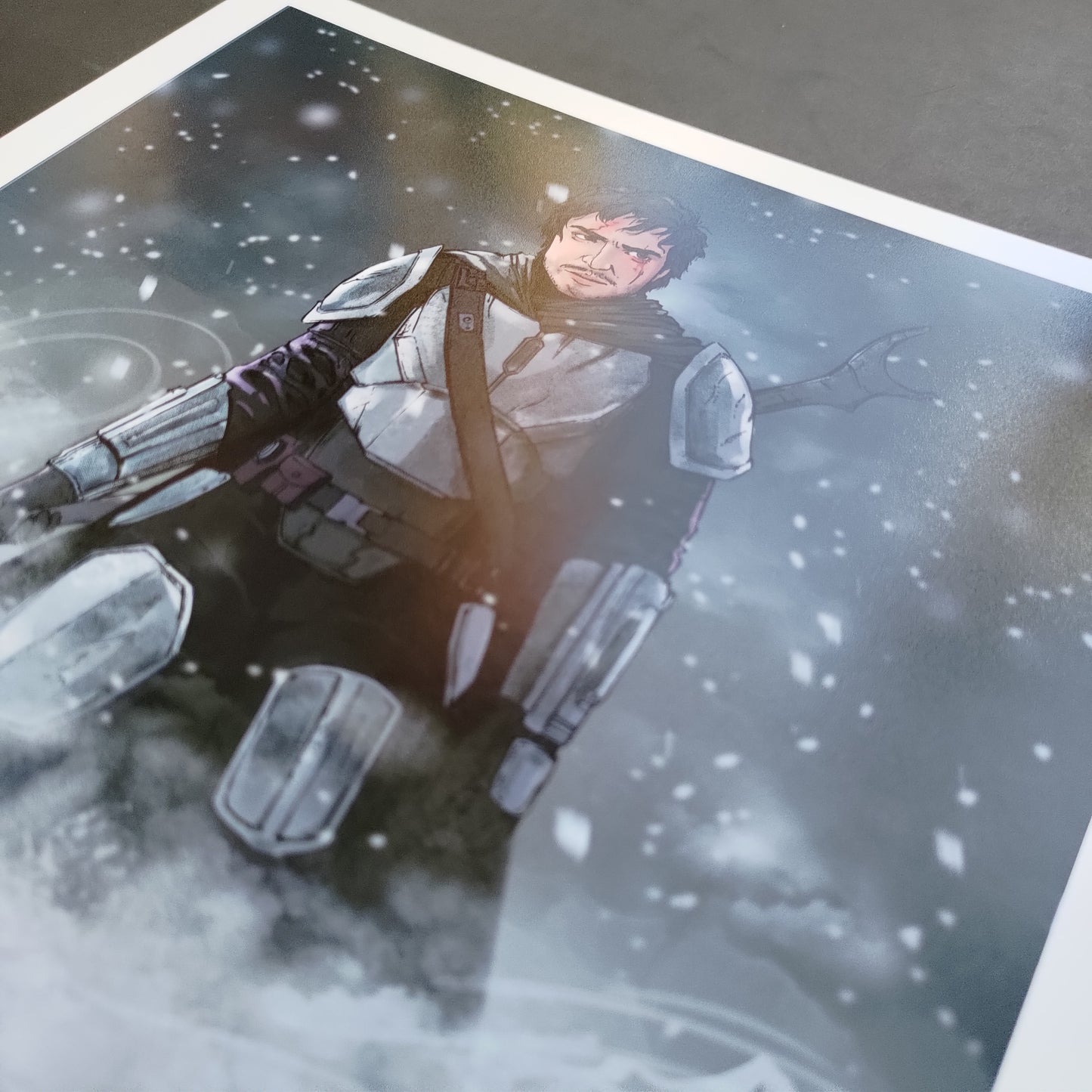 Snowy Mando - Art Print