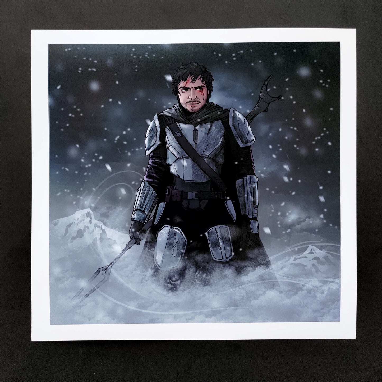 Snowy Mando - Art Print