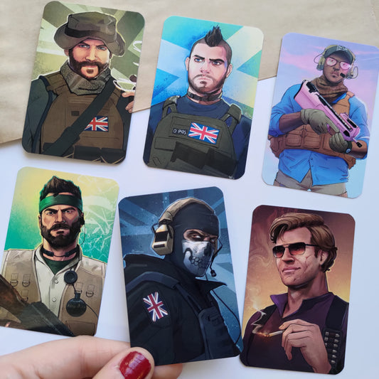 CoD PHOTOCARDS - Ghost, Soap, Price, Gaz, Adler, Woods