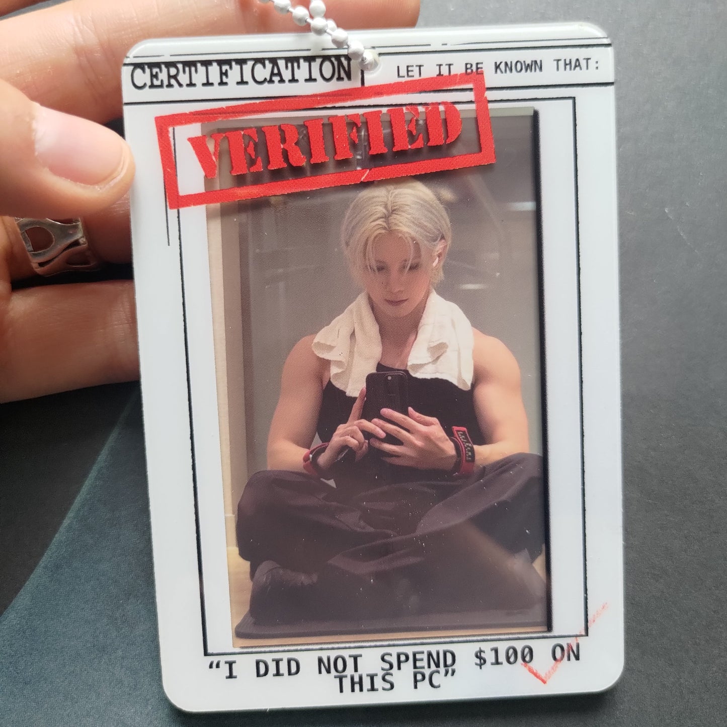 "I did not pay $100 for this PC" Acrylic Photocard Holder